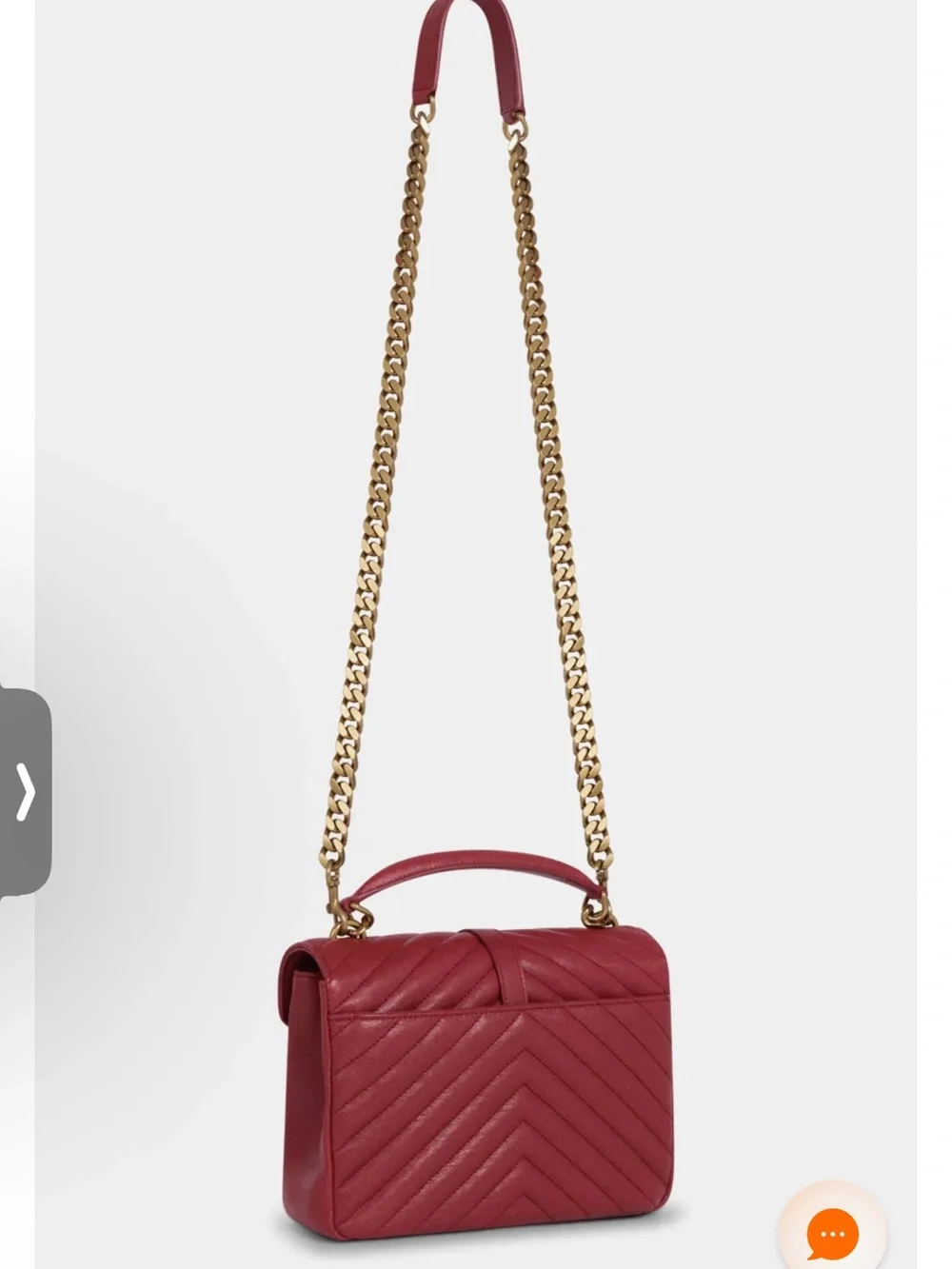 Saint Laurent Medium College Burgundy Bag